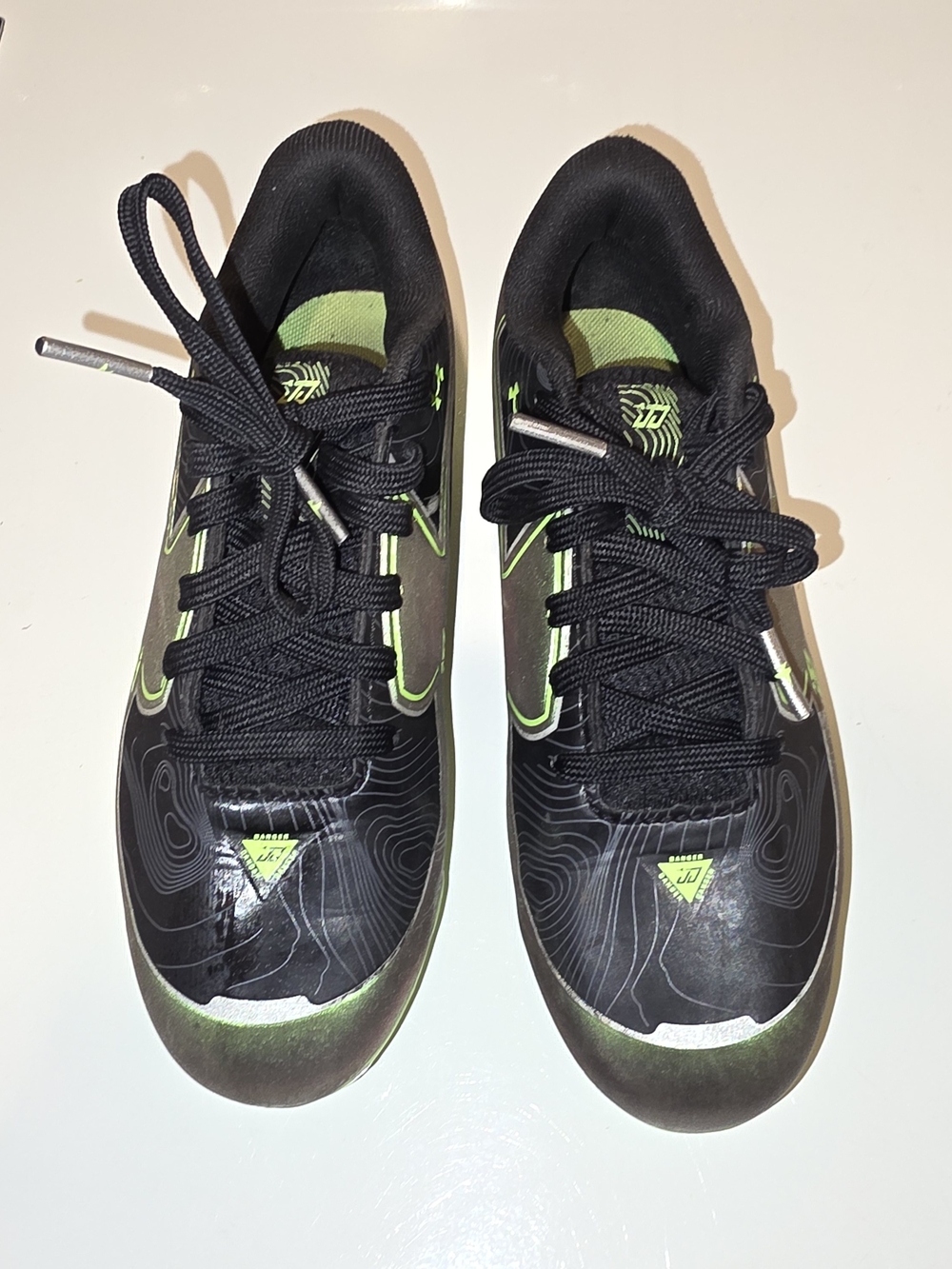 Justin Jefferson Going Dark Kids Under Armour Lime And Black Football Cleats